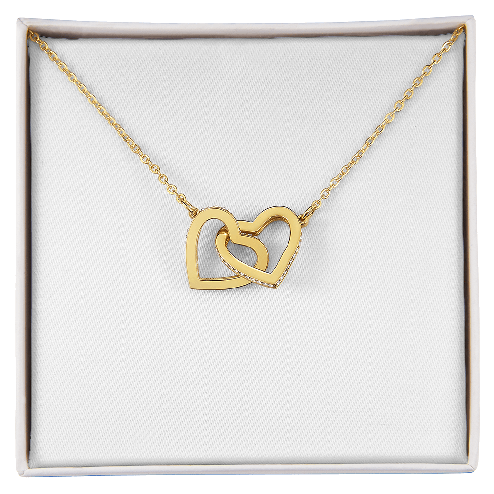 To My Granddaughter — Interlocking Hearts Necklace
