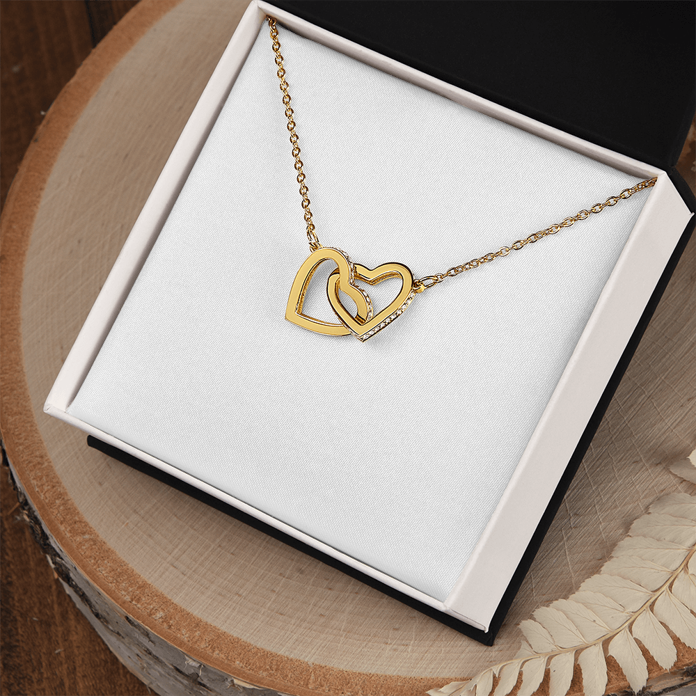 To My Granddaughter — Interlocking Hearts Necklace