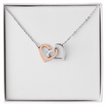 To My Granddaughter — Interlocking Hearts Necklace