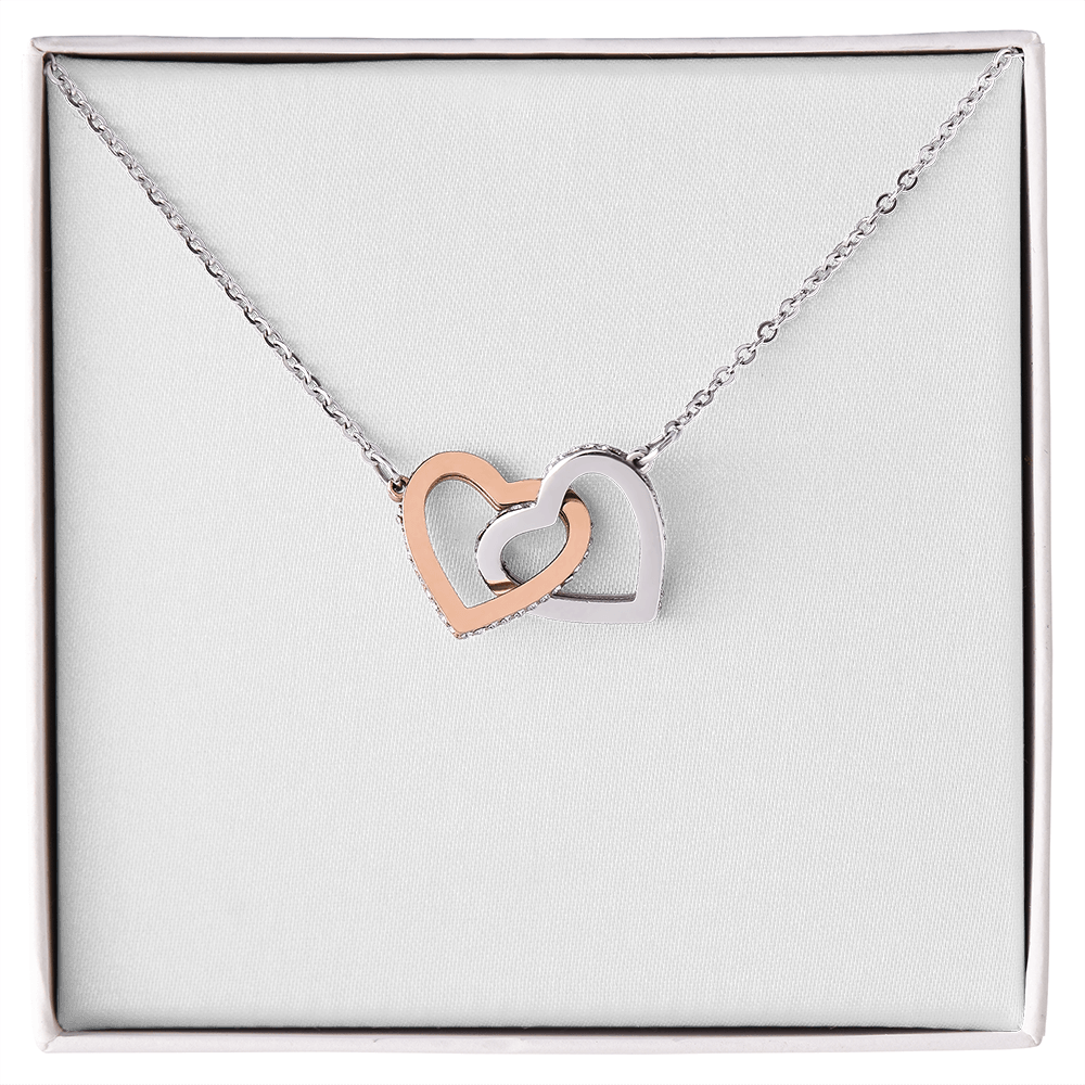 To My Granddaughter — Interlocking Hearts Necklace