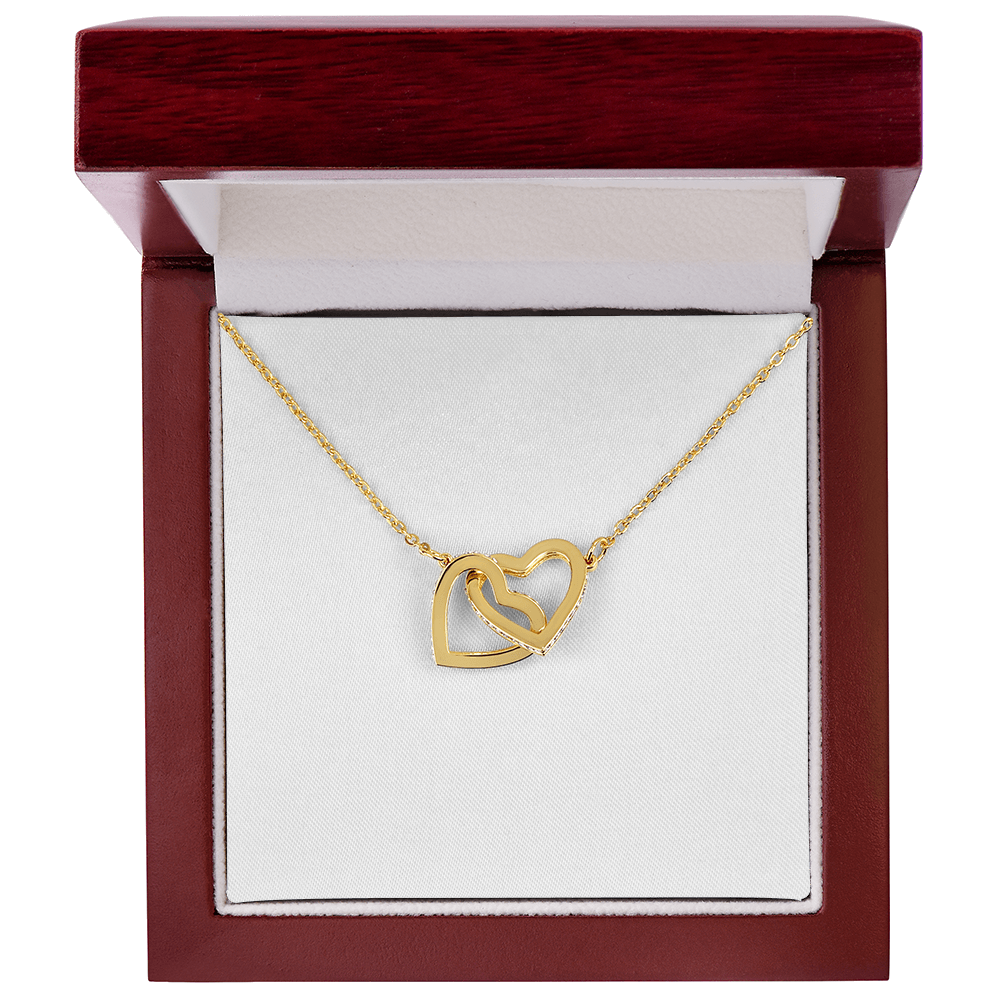 To My Granddaughter — Interlocking Hearts Necklace