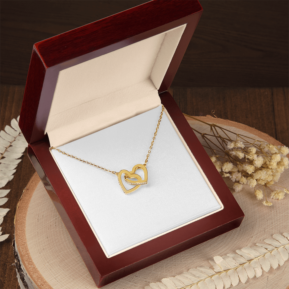 To My Granddaughter — Interlocking Hearts Necklace