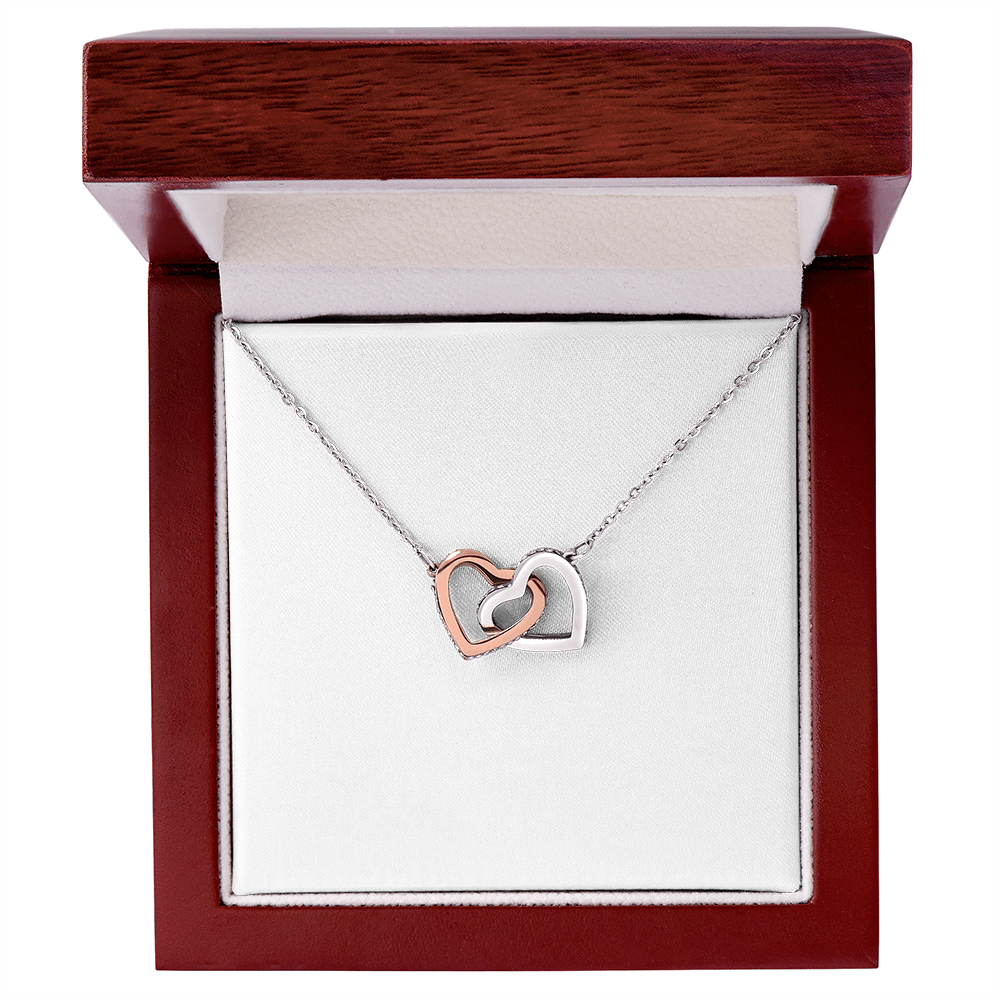 To My Granddaughter — Interlocking Hearts Necklace