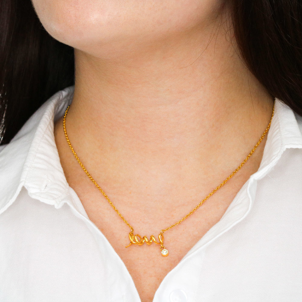 To My Girlfriend — Scripted Love Necklace